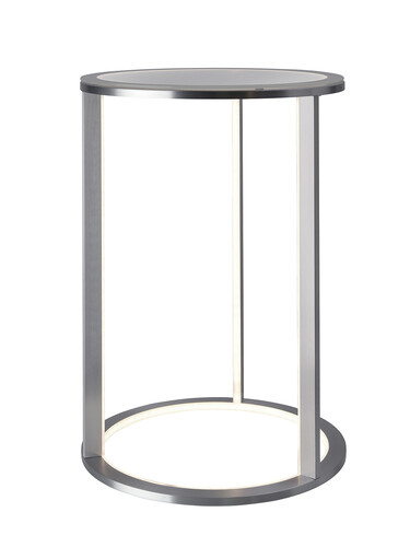 beleuchteter Tisch Mesa H 60 cm | Aluminium/Glas