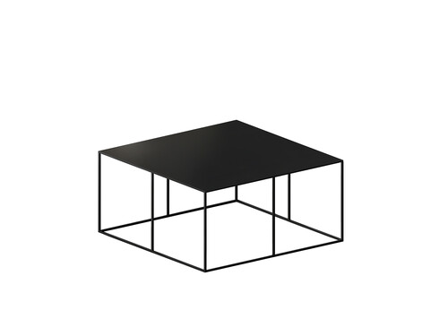 Couchtisch Slim Irony Low Table B 70 x T 70 cm | kupferschwarz, Sandeffekt