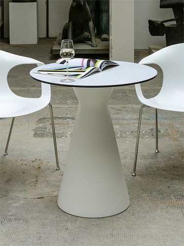 Tisch Tak Platte: rund | weiß