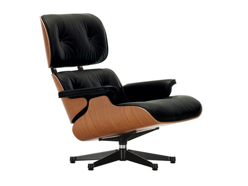 Lounge Chair XL Lounge Chair XL einzeln | Leder Premium | Kirschbaum, Leder schwarz