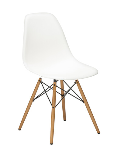 Stuhl Eames Plastic Side Chair DSW Esche, eichefarbig | weiß