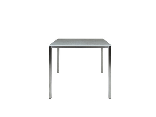Tisch Delgado 80 cm | Edelstahl/Keramik, grau