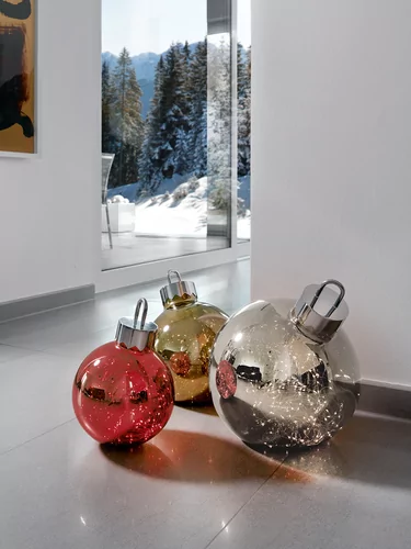 ❤️ SOMPEX LED Dekoleuchte Ornament Silbergrau Glas Weihnachtsdeko 